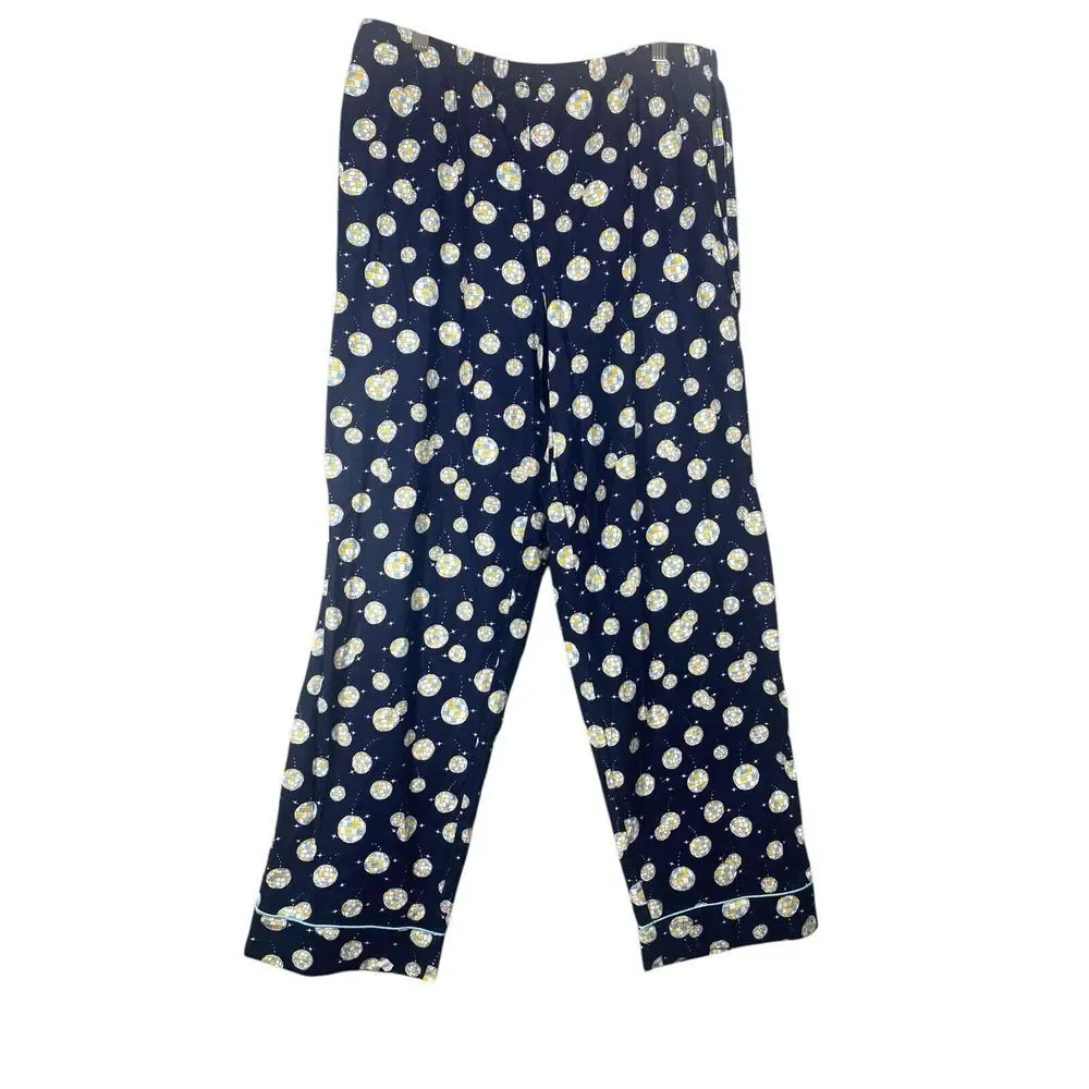 Kate Spade‎ New York Womens Flannel Long Notch PJ Set KS92573 Size XL